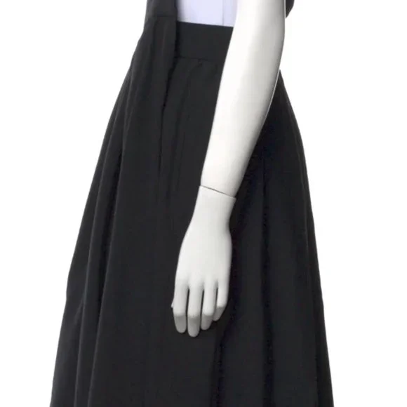 COMME DES GARÇONS black wool pinafore dress skirt